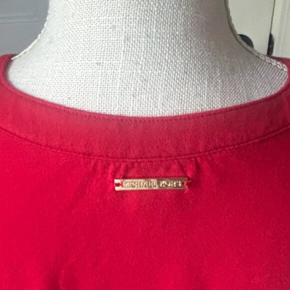 Michael Kors - Red Long Sleeve Blouse Top (Size: M) - Picture 4 of 6